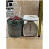 Image 4 : Vintage Scale, Vintage Gas Can, and (2) Wire Baskets