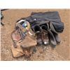 Image 1 : Lot of Misc. Work Clothing Ware (Boots, Ski pants, and (3) Work Belts)