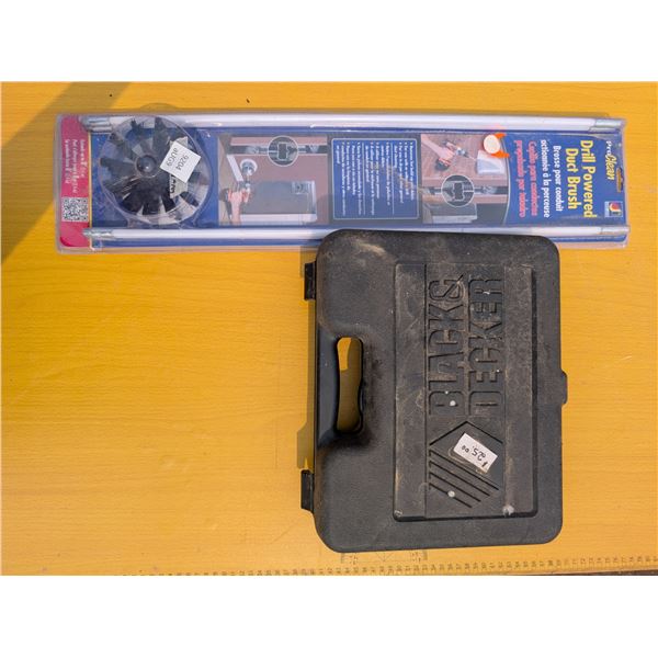 Black and Decker 3.5A 0-1200 VSR Halogen Drill w/ Drill Powered Duct Brush