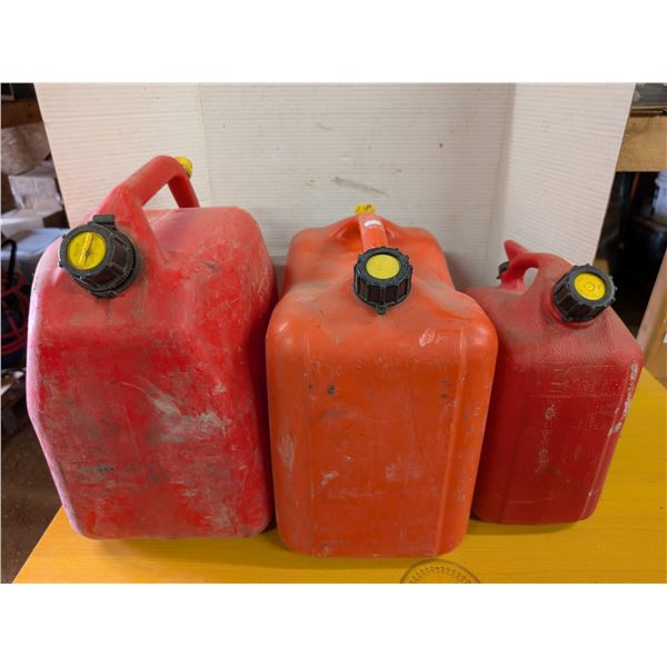2 Gas Cans 25Liter and 22 Litre and 1 Small Gas Can 20 Liter