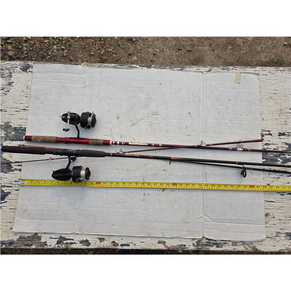 2 vintage fishing rods- berkley and sizzle