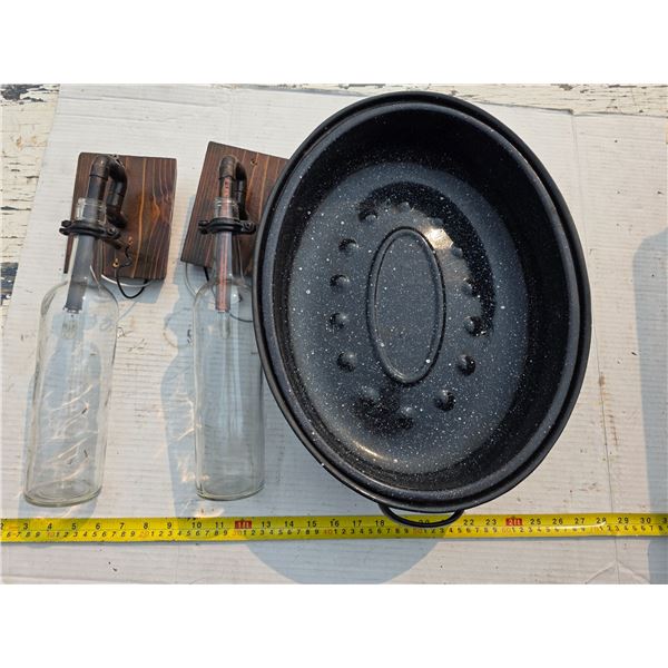 2 lamps and roating pot