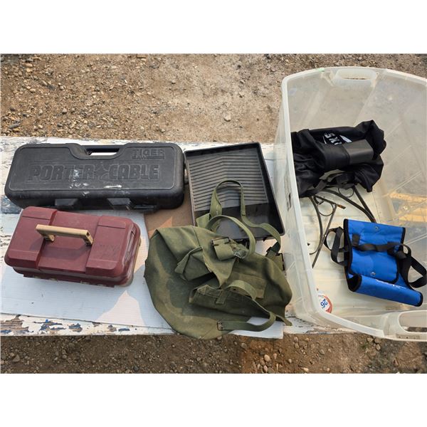 Lot of misc, cloth bags, tool cases