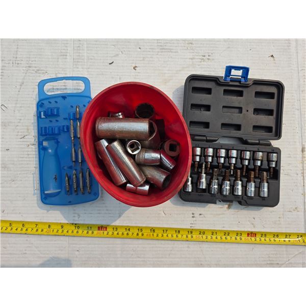 Lot of sockets and drill bits