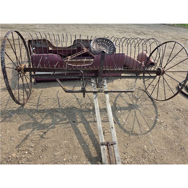 Horse drawn hay rake