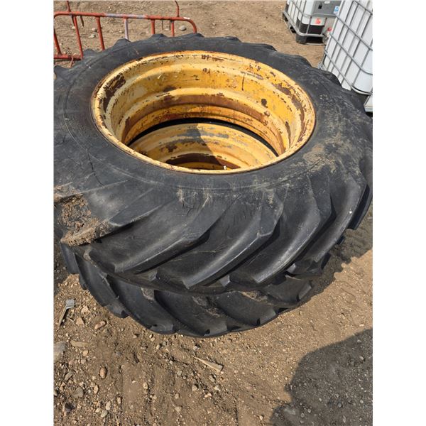 2 Tractor tires size-14x34 - decent rims
