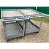 Two Rubbermaid Shop/Utility Carts. 45x26x33