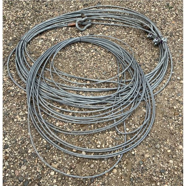 Two Cables. Cable 100’ ?” diameter Cable 116’ ¼ diameter