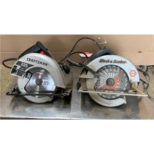 Two 7 ¼” Circular Saws Both Working