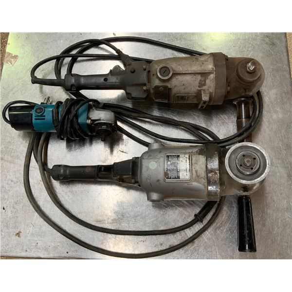 Two 7” Black and Decker Angle Grinders. One 4 ½” Angle Grinder. All Working