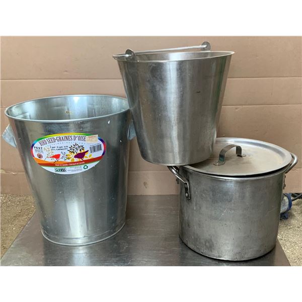 Soup Pot, Galvanized Can, Stainless Milk Pail