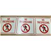 Image 1 : Three No Trespassing Signs 18”x18