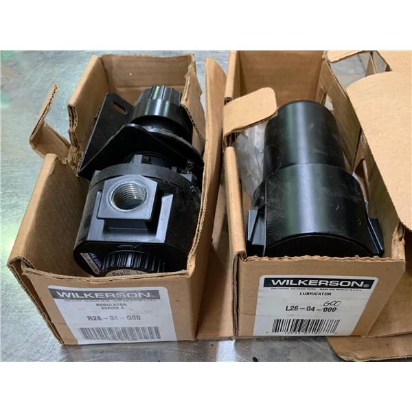 New Wilkerson Air Pressure Regulator and New Wilkerson Lubricator