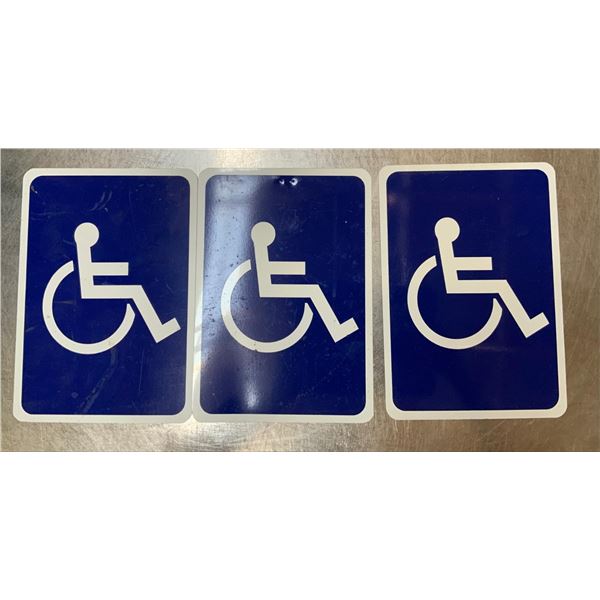 Three Wheelchair Signs 10”x7” Aluminum