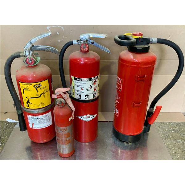 Four Charged Fire Extinguishers 1-10 lb