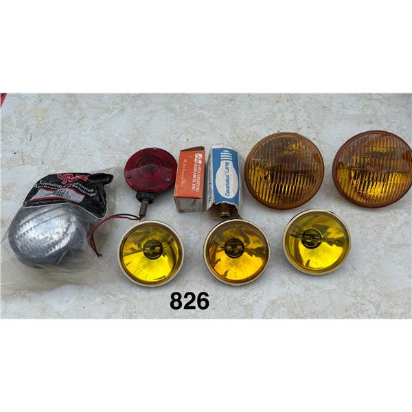 Box of assorted lights