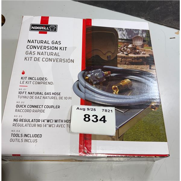Natural gas conversion kit for barbeque