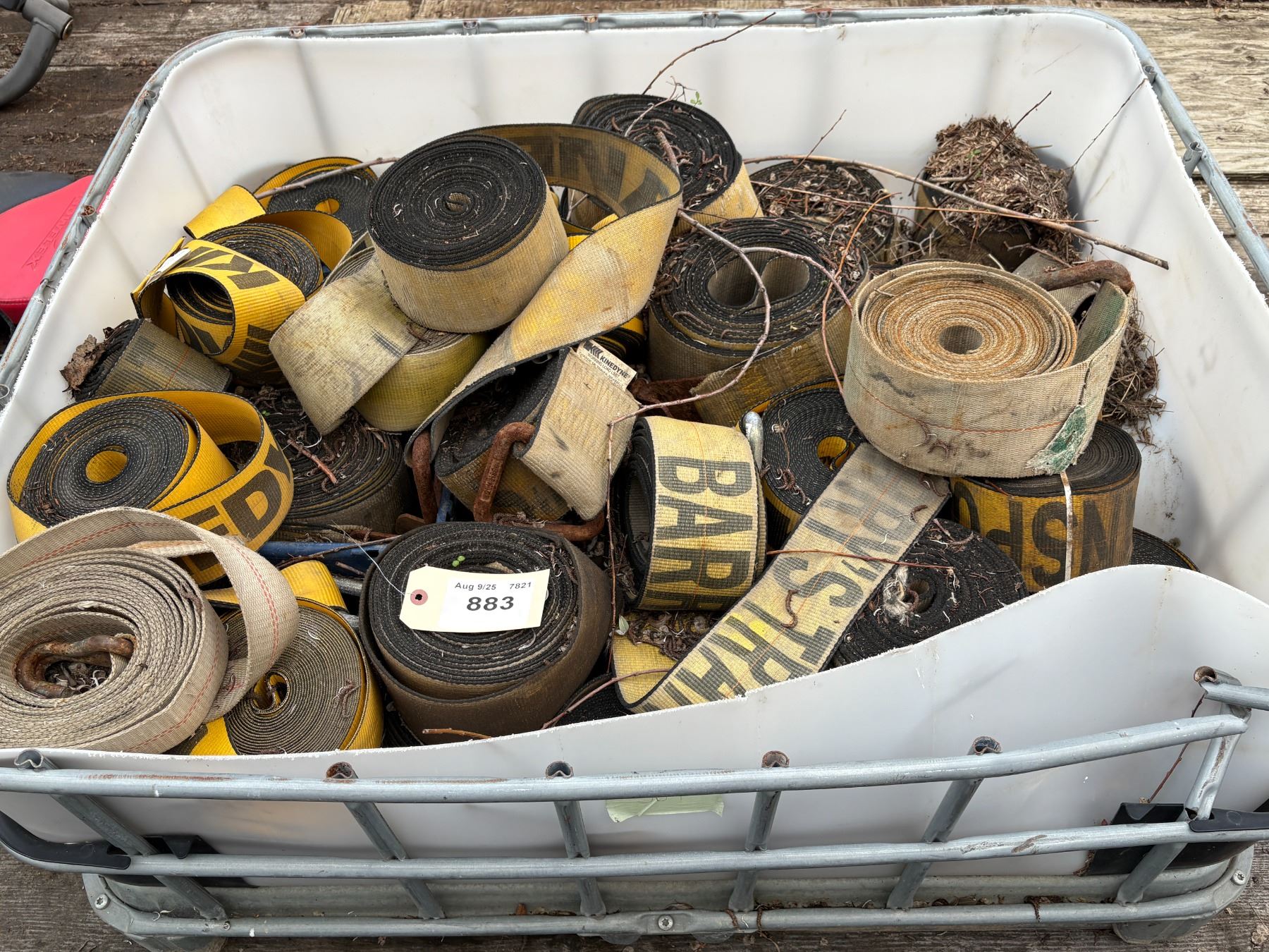 Large crate of 30 foot straps. Both D rings and flat hooks. - Schmalz ...