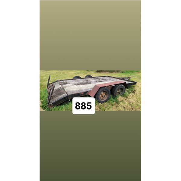 12 foot +2 foot Beaver tail trailer. Working deck is 94 inches wide.