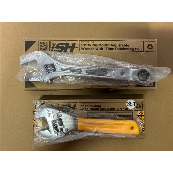 2 Adjustable Wrenches - New in Package