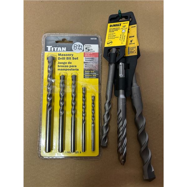 8 PC Masonry Bit Set Combo - New
