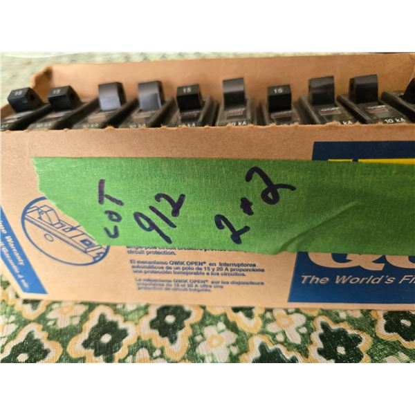 2x 3 pole 3 phase 60 amp bolt on breakers and 10 assorted bolt on breakers