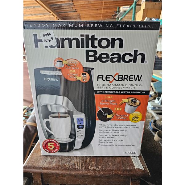 Hamilton Beach FlexBrew Programmable Single Serve Coffee Maker- Untested