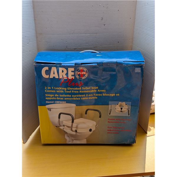 Raised Padded Toilet Seat w/ Handles -New In Box