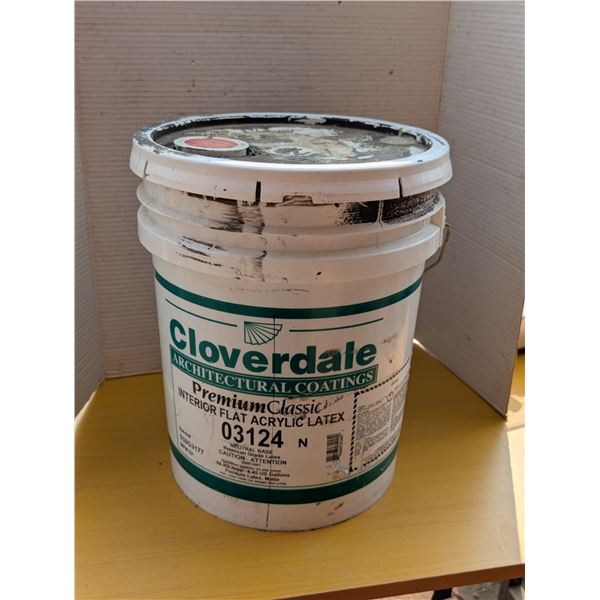 Almost Full Pail of Acrylic Latex Paint