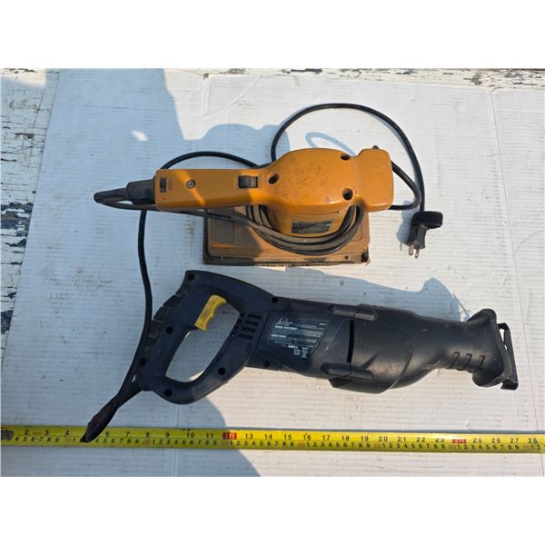 Mastercraft reciprocating saw no blade and sander