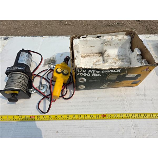 12V ATV winch up to 2000LBS