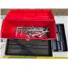 Red tool box with contents