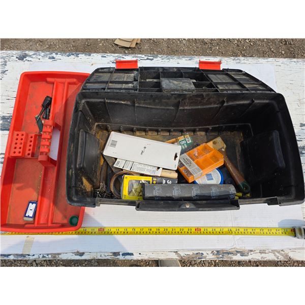 Black tool box with contents