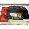 Black tool box with contents