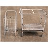Image 1 : Shop Tray Cart/ Wood Planks and Foldable Basket Rolling cart