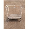 Image 2 : Shop Tray Cart/ Wood Planks and Foldable Basket Rolling cart