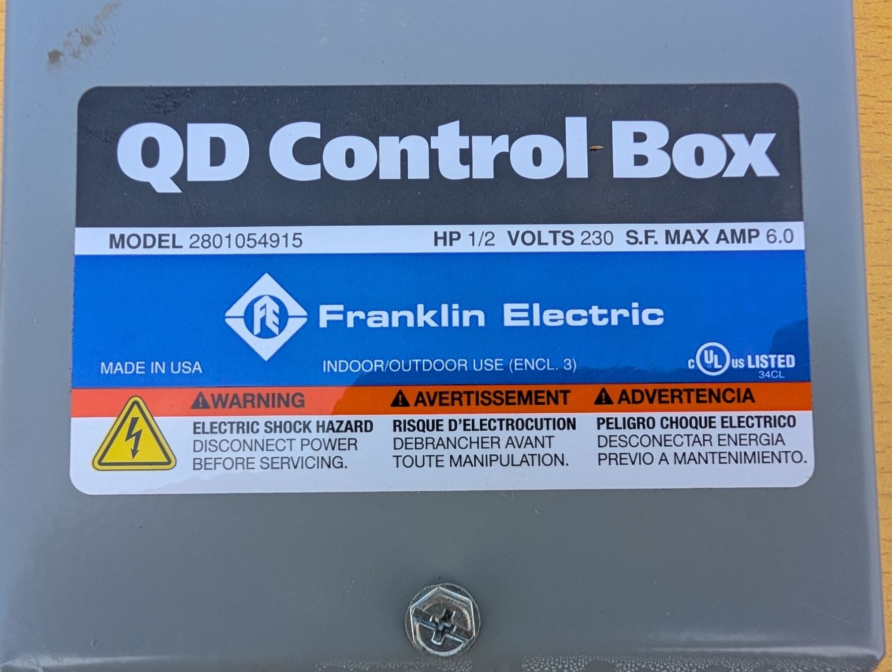 Qd Box QD Control box Model2801954915 (Excellent/Great Condition) w/ Original ...