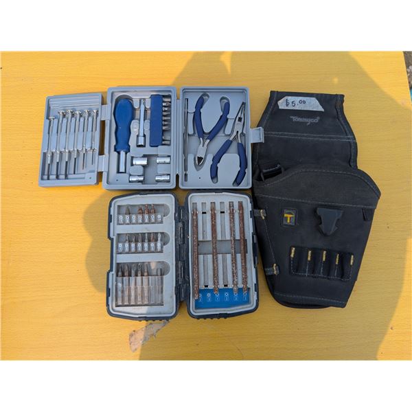 MasterCraft screw Driver Set (rusted), Multi tool Box (Pliers, Screw driver heads, and etc.) and Tom