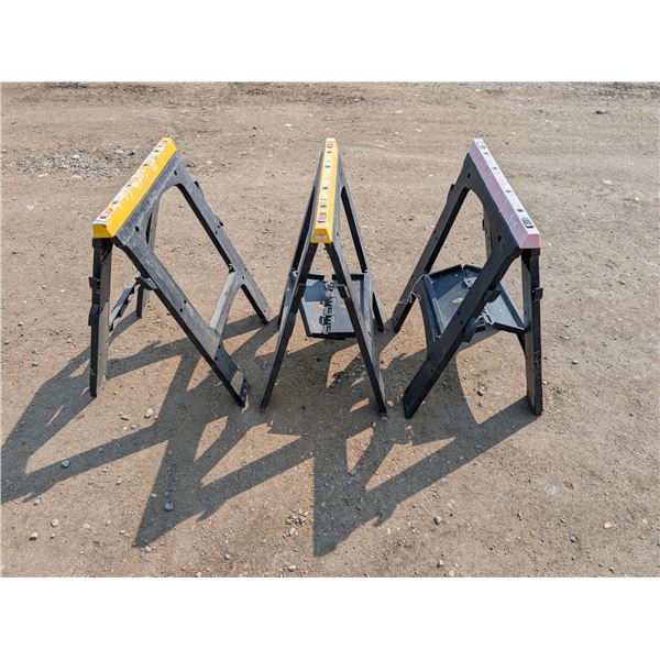 (3) Plastic Saw Horses