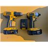 Image 1 : Cordless Drill Driver 1/2" (12.7mm) and (1) Cordless Impact Driver 1/4" (6mm) w/ Battery