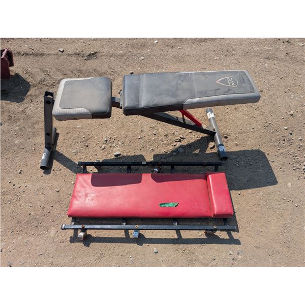 Work Creeper (Ok Condition, But wheels Need Replacement) and Workout fold Out Bench (Good Condition)