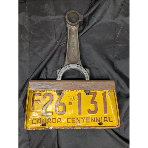 Vintage 1967 F26-131 Canada Centennial Sask Plate Wall Dust Pan Design 15"x11.5"