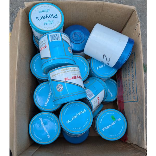 Box full of Tobacco Tins For Hardware Tool Storage (Nails, Screws, bolts, and etc.)