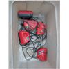 Image 4 : Milwaukee Tool Case for a Power Tool, Multiple Milwaukee tool Chargers, and Tubber ware Bin for Stor