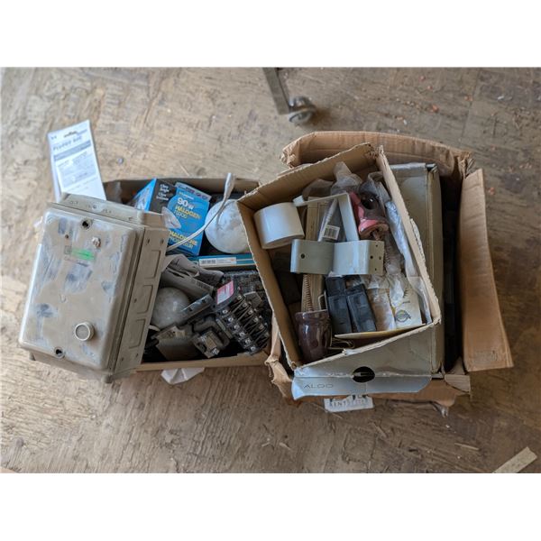 (2) Boxes of Misc. Electrical Items (Bulbs, lightning Contractor, and etc.)