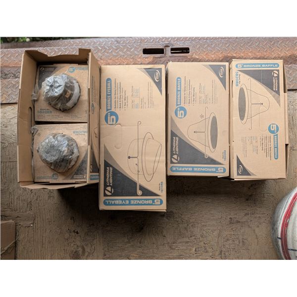 Lot of 5" Bronze Baffles w/ Original Boxes