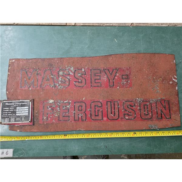 Massey ferguson tractor emblem and vin number