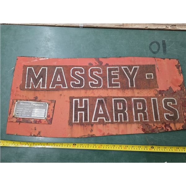Massey harris tractor emblem and vin number
