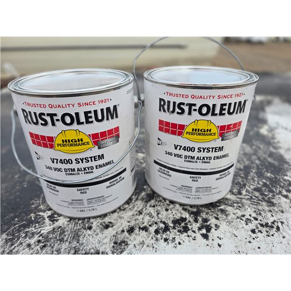 2 gallons of new red enamel