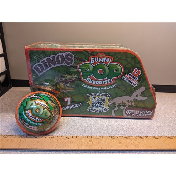 6 Dinos Gummi Pop Surprise (includes 2 toy dinos and candy)
